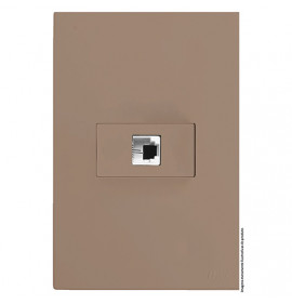 Conjunto RJ11 Telefone Horizontal 4x2 - RECTA FENDI SATIN FOSCO